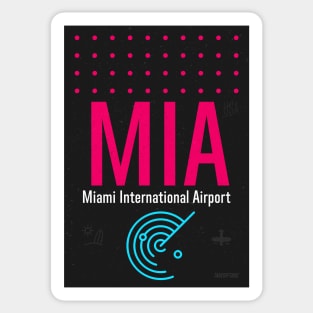 MIA MIAMI BEACH airport tag Sticker